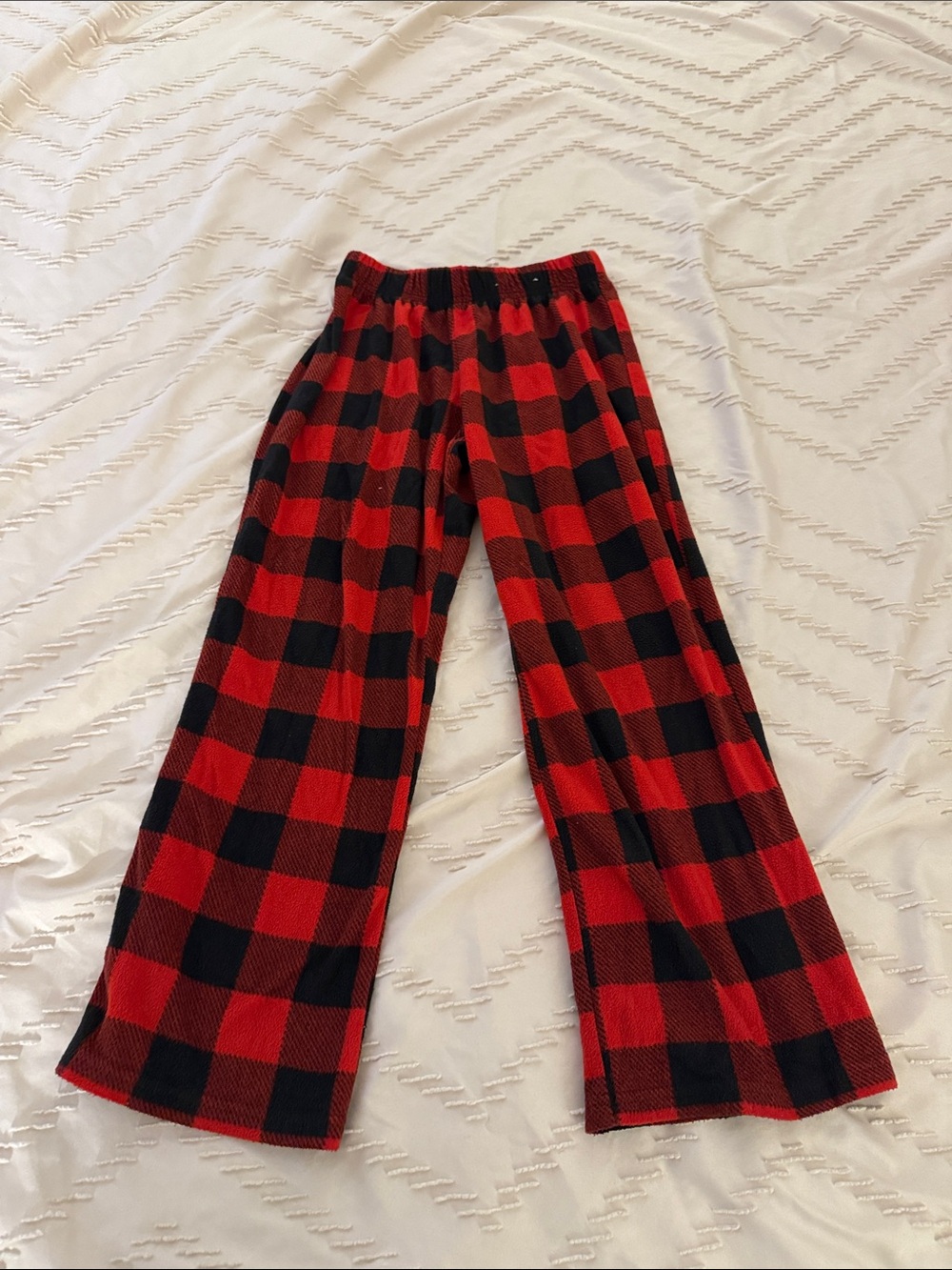 Wondershop Red and Black Buffalo Fleece Plaid Kids Pajama Bottoms